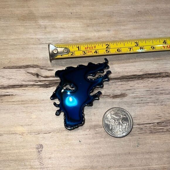 Original Brooch By David Wright Custom Made From ChromePlate NWT - Picture 4 of 7